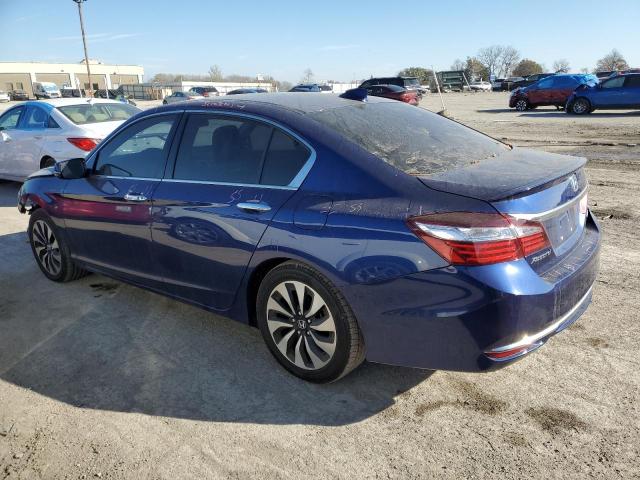 JHMCR6F36HC017823 - 2017 HONDA ACCORD HYBRID BLUE photo 2