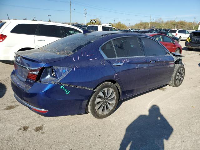 JHMCR6F36HC017823 - 2017 HONDA ACCORD HYBRID BLUE photo 3