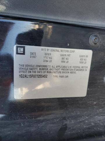 1G2AL15F877255452 - 2007 PONTIAC G5 Siyah fotoğraf 12