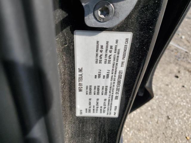 5YJ3E1EA9KF305121 - 2019 TESLA MODEL 3 Noir photo 12