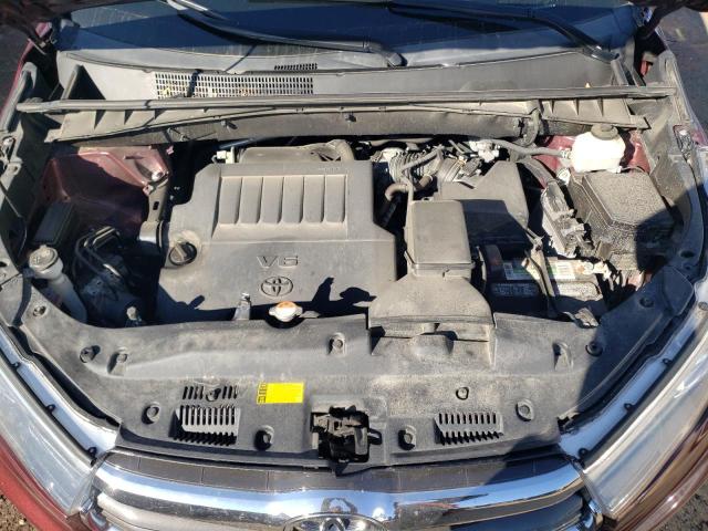 5TDJKRFH8GS245166 - 2016 TOYOTA HIGHLANDER XLE BURGUNDY photo 11