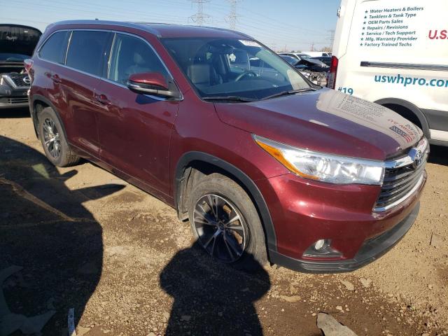 5TDJKRFH8GS245166 - 2016 TOYOTA HIGHLANDER XLE BURGUNDY photo 4