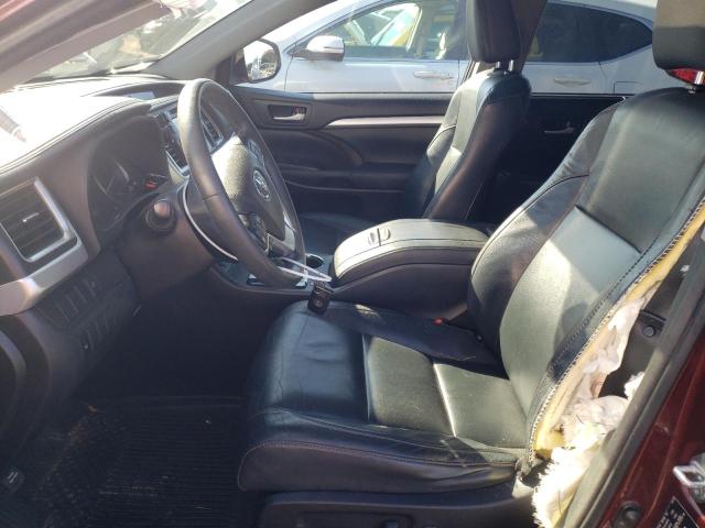 5TDJKRFH8GS245166 - 2016 TOYOTA HIGHLANDER XLE BURGUNDY photo 7