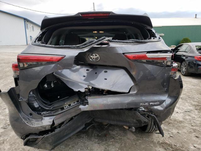 5TDGZRBH6LS019682 - 2020 TOYOTA HIGHLANDER XLE GRAY photo 6