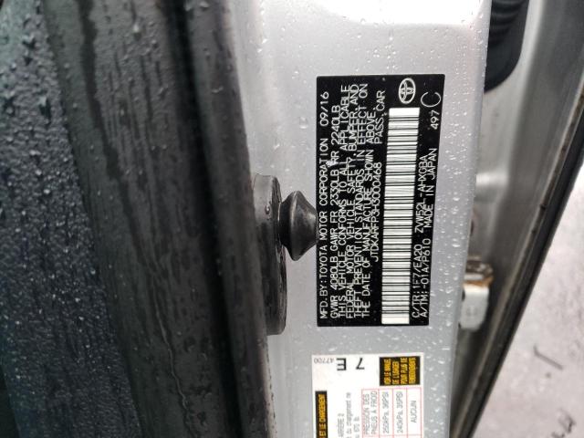 JTDKARFP3H3000468 - 2017 TOYOTA PRIUS PRIM 银色 照片 12