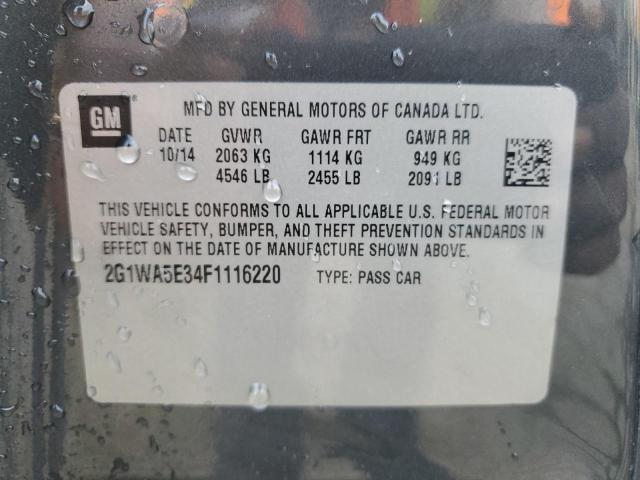 2G1WA5E34F1116220 - 2015 CHEVROLET IMPALA LIM LS GRAY photo 12