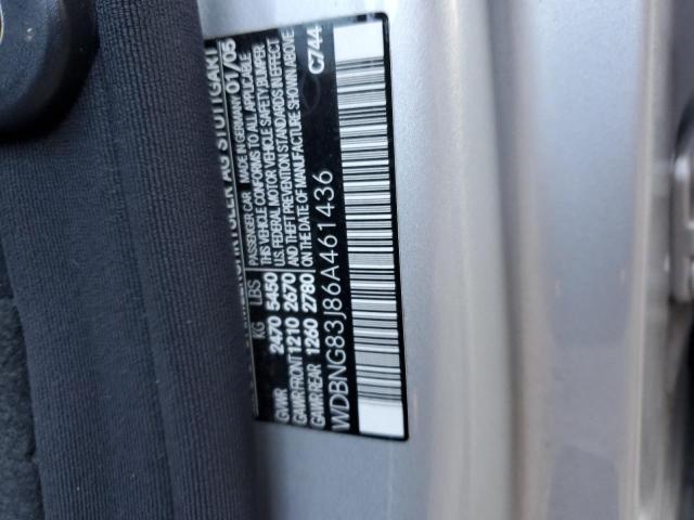 WDBNG83J86A461436 - 2006 MERCEDES-BENZ S 430 4MATIC SILVER photo 12