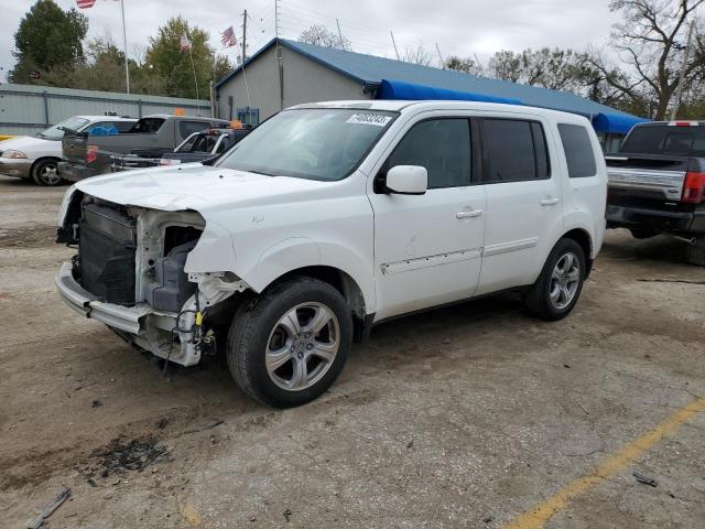 5FNYF3H54FB003609 - 2015 HONDA PILOT EXL WHITE photo 1