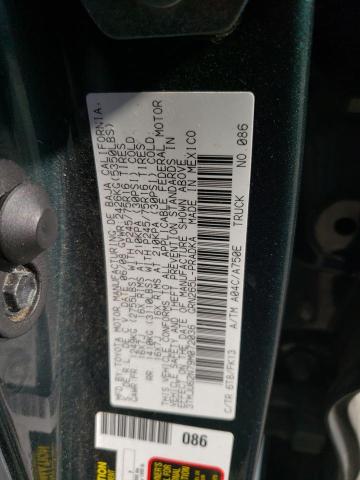 3TMJU62N79M072036 - 2009 TOYOTA TACOMA DOUBLE CAB PRERUNNER GREEN photo 12