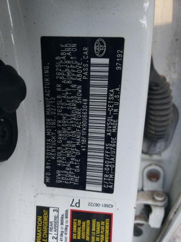 4T1BF1FK9DU663048 - 2013 TOYOTA CAMRY L 白色 照片 12