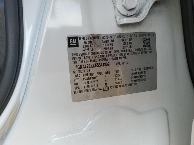 3GNAL2EKXES541839 - 2014 CHEVROLET CAPTIVA LS 白色 照片 14