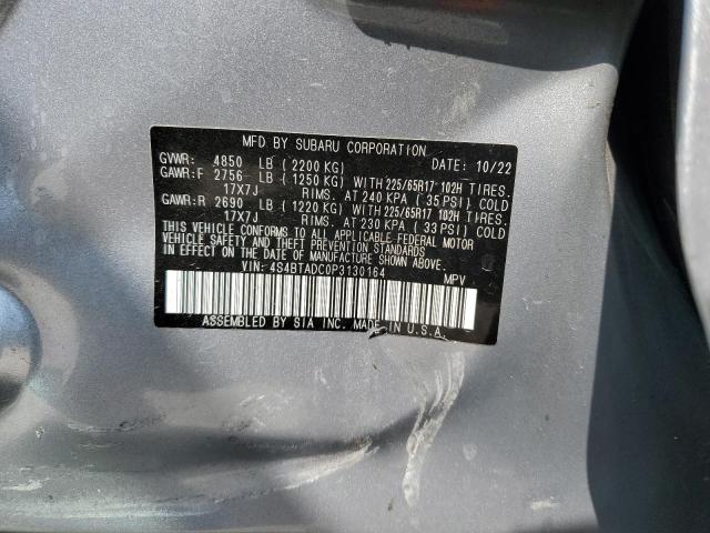 4S4BTADC0P3130164 - 2023 SUBARU OUTBACK PREMIUM SILVER photo 13