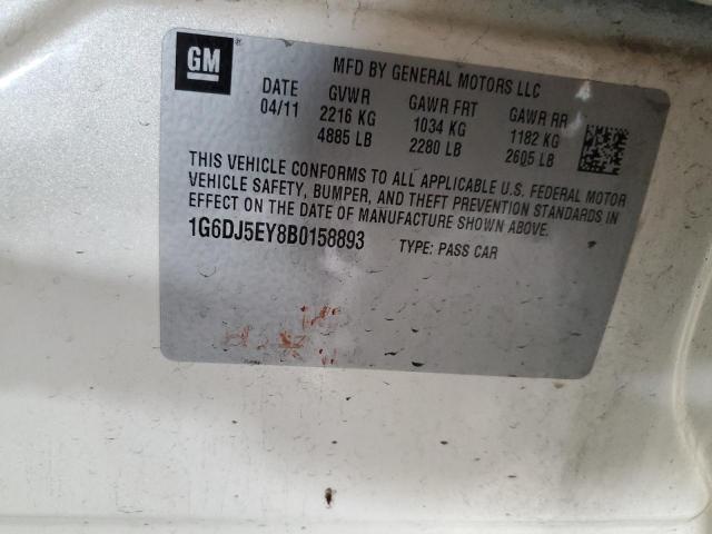 1G6DJ5EY8B0158893 - 2011 CADILLAC CTS PERFORMANCE COLLECTION BEIGE photo 12