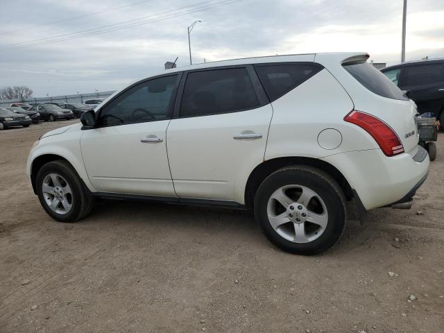 JN8AZ08W33W217194 - 2003 NISSAN MURANO SL WHITE photo 2