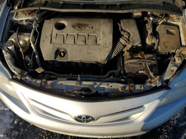 2T1BU4EE2BC645301 - 2011 TOYOTA COROLLA BASE SILVER photo 11