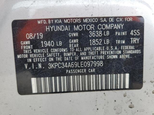 3KPC34A69LE097998 - 2020 HYUNDAI ACCENT LIMITED SILVER photo 12