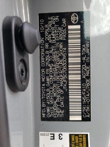 JTKJF5C70B3009574 - 2011 TOYOTA SCION TC 石墨色 照片 12