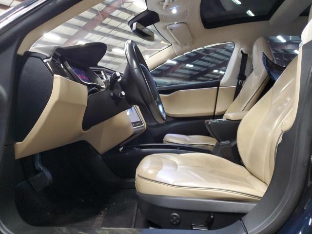 5YJSA1H13EFP55189 - 2014 TESLA MODEL S BLUE photo 7