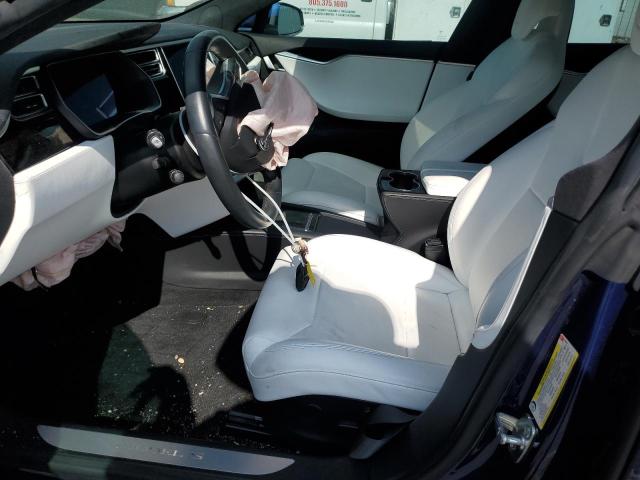 5YJSA1E13HF215947 - 2017 TESLA MODEL S 蓝色 照片 7