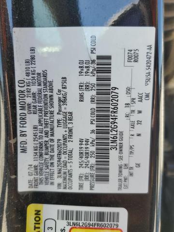 3LN6L2G94FR602079 - 2015 LINCOLN MKZ BLACK photo 13