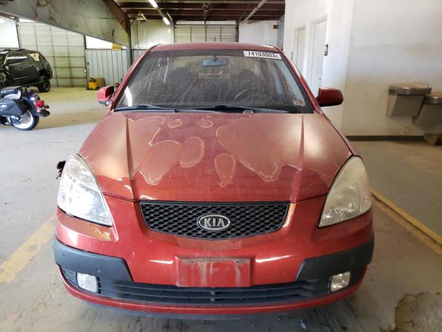 KNADE223196476268 - 2009 KIA RIO BASE ORANGE photo 5