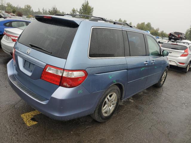 5FNRL38717B107507 - 2007 HONDA ODYSSEY EXL BLUE photo 3