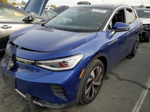 WVGKMPE20MP058389 - 2021 VOLKSWAGEN ID.4 PRO S ლურჯი ფოტო 1