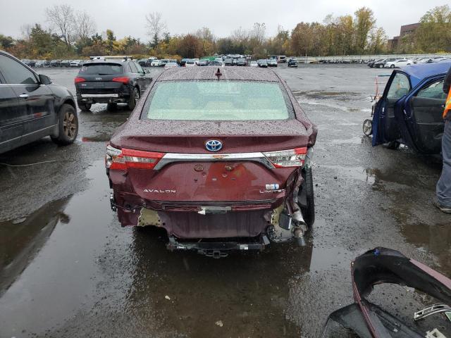 4T1BD1EB6JU060805 - 2018 TOYOTA AVALON HYBRID MAROON photo 6