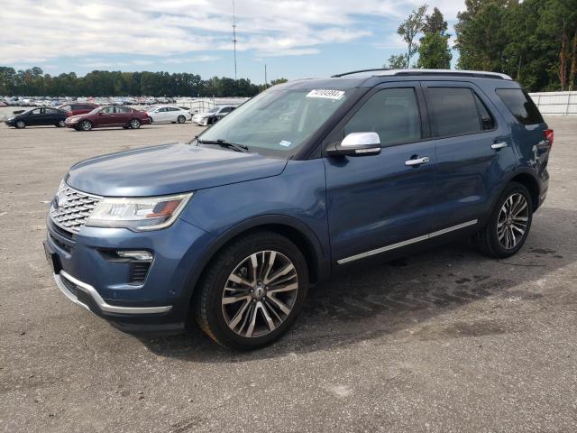 1FM5K8HT0JGC05240 - 2018 FORD EXPLORER PLATINUM BLUE photo 1