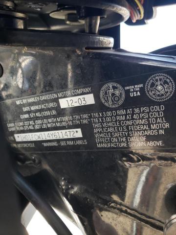 1HD1FCW114Y611472 - 2004 HARLEY-DAVIDSON FLHTCUI 白色 照片 10