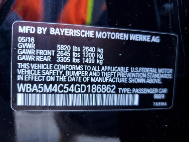 WBA5M4C54GD186862 - 2016 BMW 535 XIGT BLACK photo 13