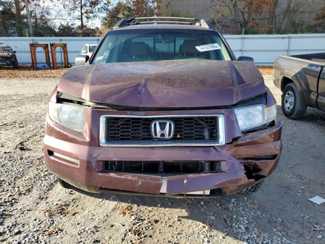 2HJYK16378H517836 - 2008 HONDA RIDGELINE RTX BURGUNDY photo 5