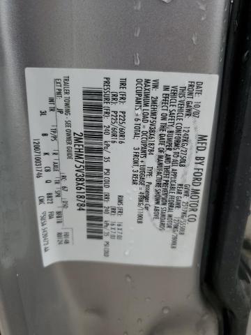 2MEHM75V38X618784 - 2008 MERCURY GRAND MARQ LS SILVER photo 13