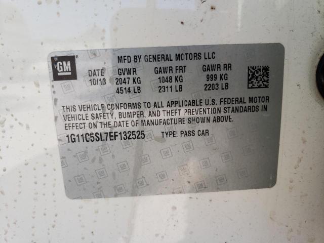 1G11C5SL7EF132525 - 2014 CHEVROLET MALIBU 1LT 白色 照片 12