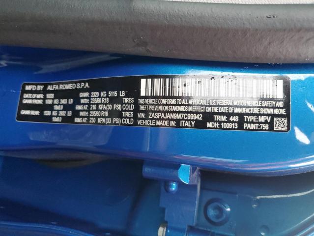ZASPAJAN9M7C99942 - 2021 ALFA ROMEO STELVIO SPORT Blau Foto 14