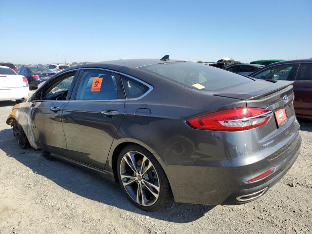 3FA6P0D91LR136534 - 2020 FORD FUSION TITANIUM GRAY photo 2