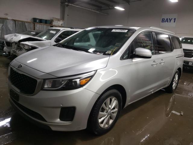 KNDMB5C10H6243619 - 2017 KIA SEDONA LX SILVER photo 1