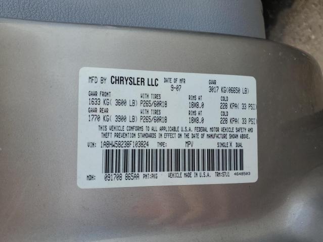 1A8HW58238F103824 - 2008 CHRYSLER ASPEN LIMITED 金色 照片 14