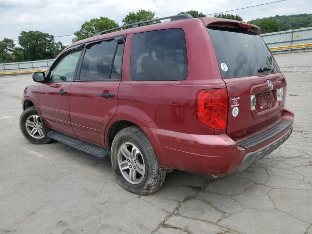 2HKYF18614H502475 - 2004 HONDA PILOT EXL RED photo 2