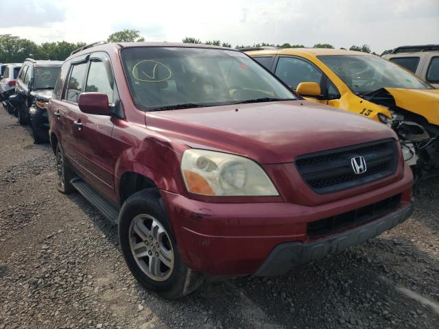 2HKYF18614H502475 - 2004 HONDA PILOT EXL RED photo 4