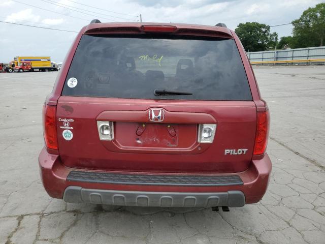 2HKYF18614H502475 - 2004 HONDA PILOT EXL RED photo 6