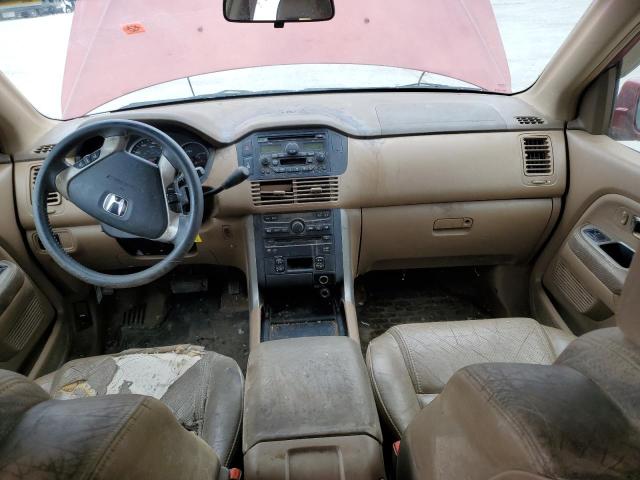 2HKYF18614H502475 - 2004 HONDA PILOT EXL RED photo 8