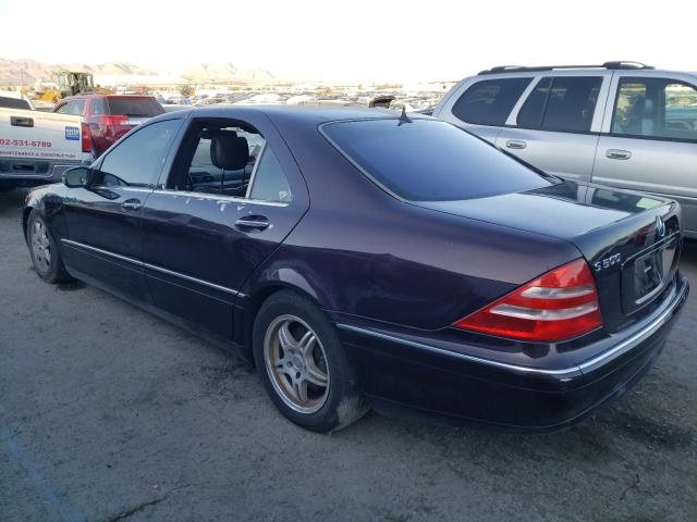 WDBNG75J81A135510 - 2001 MERCEDES-BENZ S 500 PURPLE photo 2