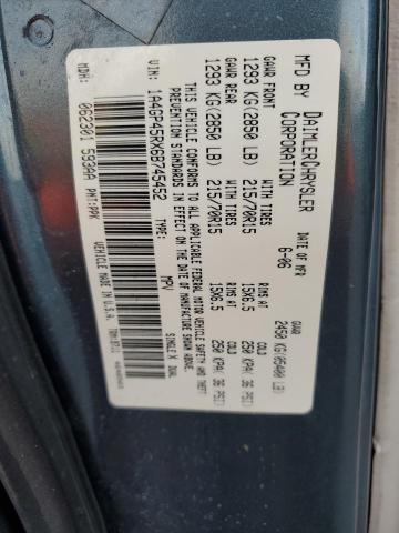 1A4GP45RX6B745452 - 2006 CHRYSLER TOWN & COU 青色 照片 13