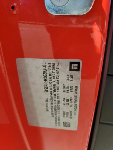 1G1YA2D78F5115503 - 2015 CHEVROLET CORVETTE STINGRAY 1LT RED photo 12