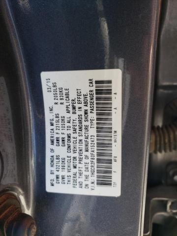 1HGCR2F80FA152473 - 2015 HONDA ACCORD EXL GRAY photo 12