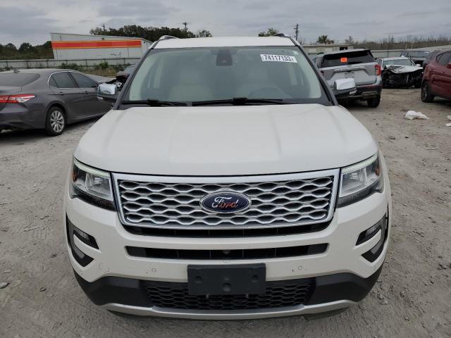 1FM5K8HT5HGC51298 - 2017 FORD EXPLORER PLATINUM WHITE photo 5