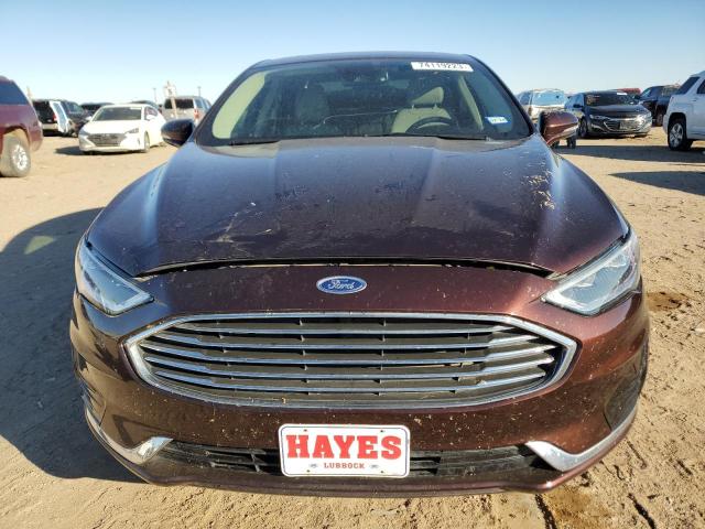 3FA6P0MU2KR137078 - 2019 FORD FUSION SEL MAROON photo 5