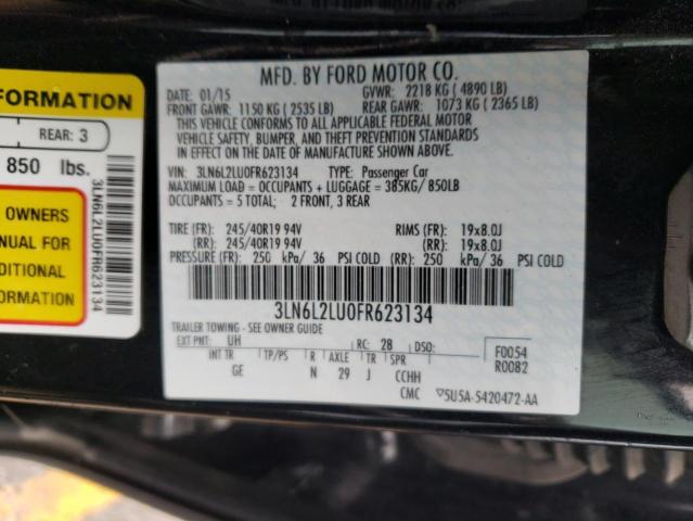 3LN6L2LU0FR623134 - 2015 LINCOLN MKZ HYBRID BLACK photo 13