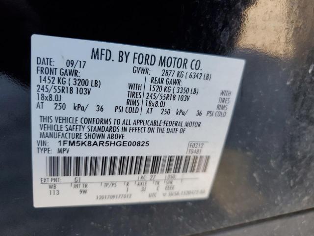 1FM5K8AR5HGE00825 - 2017 FORD EXPLORER POLICE INTERCEPTOR 黑色 照片 14